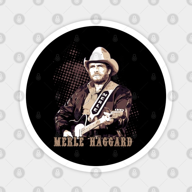 Merle Haggard Magnet by Degiab